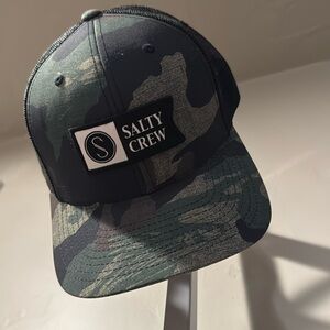 Salty Crew SnapBack Hat. Camo Print. OSFM
